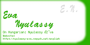 eva nyulassy business card